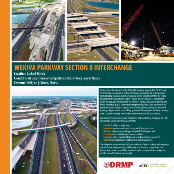 DRMP, Inc. - Wekiva Parkway Section 8 Interchange Design-Build