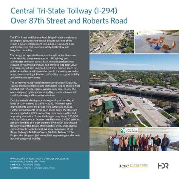 HDR - Central Tri-State Tollway (I-294) Over 87th Street and Roberts Road